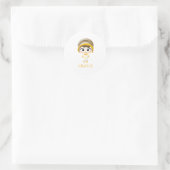 Oud Grieks Meisje Ronde Sticker (Tas)