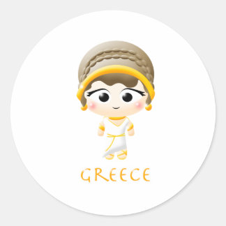 Oud Grieks Meisje Ronde Sticker