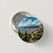 Oud Grieks monument in historisch Athene Ronde Button 3,2 Cm (Voorkant /achterkant)
