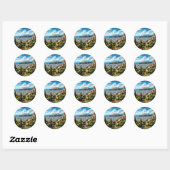 Oud Grieks monument in historisch Athene Ronde Sticker (Vel)