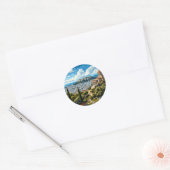 Oud Grieks monument in historisch Athene Ronde Sticker (Envelop)