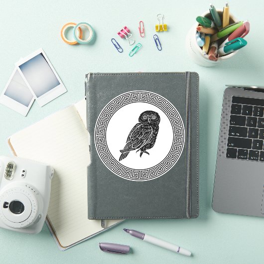 Oud Grieks Ontwerp Athena's Uil Sticker (iPad Cover)