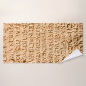 oud Grieks schrijven gegrift op steen Badhanddoek (Badhanddoek)