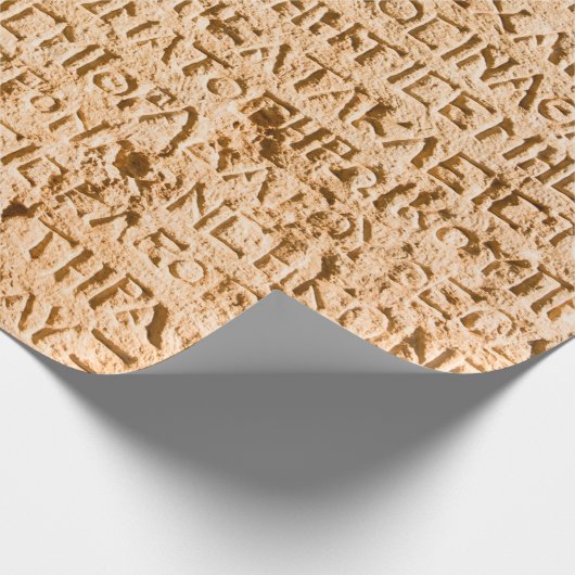oud Grieks schrijven gegrift op steen Cadeaupapier (Hoek)