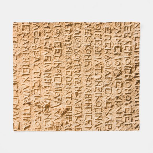 oud Grieks schrijven gegrift op steen Fleece Deken (Voorkant (Horizontaal))