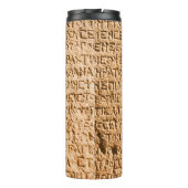 oud Grieks schrijven gegrift op steen Thermosbeker (Achterkant)