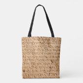 oud Grieks schrijven gegrift op steen Tote Bag (Achterkant)