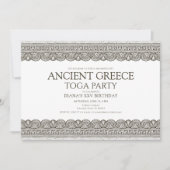 Oud-Grieks toga-verjaardagsfeest met fries Kaart (Voorkant)
