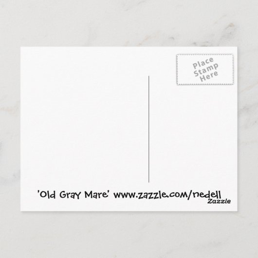 Oud grijs Briefkaart (Achterkant)