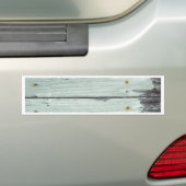 oud grijs hout bumpersticker (Op auto)