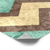 oud grijs papier, effect chevron zigzag poster (Hoek)