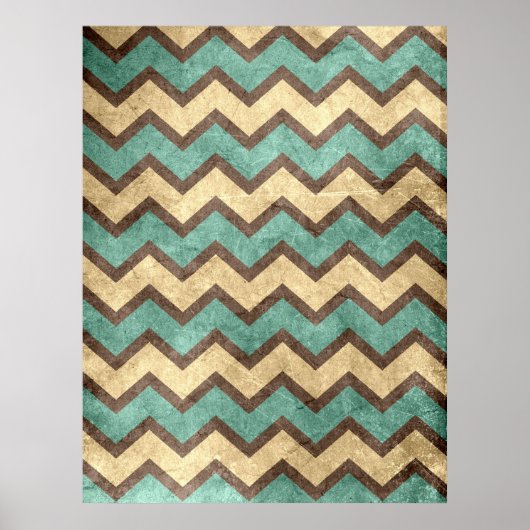 oud grijs papier, effect chevron zigzag poster (Voorkant)
