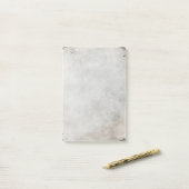 Oud grijs papier post-it® notes (Op bureau)