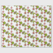 Oud Grinch Ornament Patroon Cadeaupapier (Vlak)