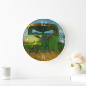 Oud groen Boerderij Vrachtwagen en veld Grote Klok (Huis)