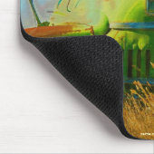 Oud groen Boerderij Vrachtwagen en veld Muismat (Hoek)