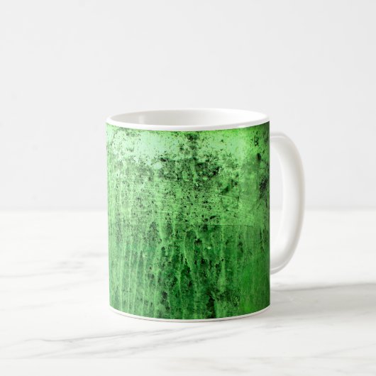Oud groen venster 's nachts koffiemok (Voorkant rechts)
