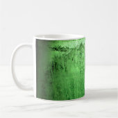 Oud groen venster 's nachts koffiemok (Links)