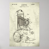 Oud Groenachtig | Fotografisch camera patent Poster (Voorkant)