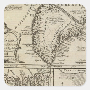 Oud-Groenland Vierkante Sticker