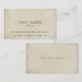 Oud Grungy Papier Visitekaartje (Voorkant / Achterkant)