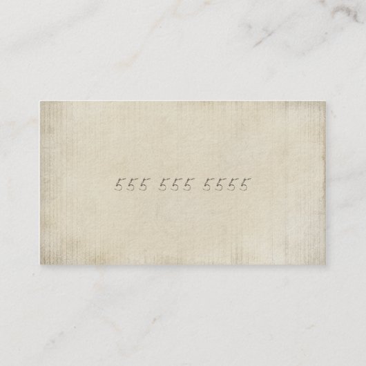 Oud Grungy Papier Visitekaartje (Achterkant)