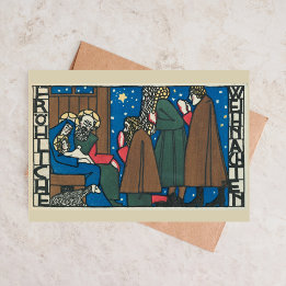 Oud-Guitse kerststal kunst kerstkaart Feestdagen Kaart