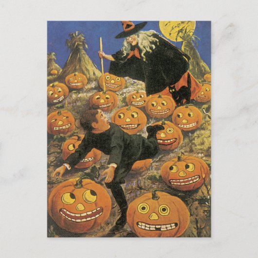 OUD Halloween Briefkaart, Retro Witchery Briefkaart (Voorkant)