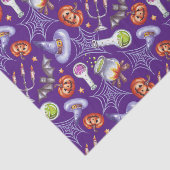 Oud Halloween-elementenpatroon tissuepapier (Detail)