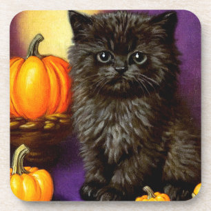 Oud Halloween Kitten Bier Onderzetter