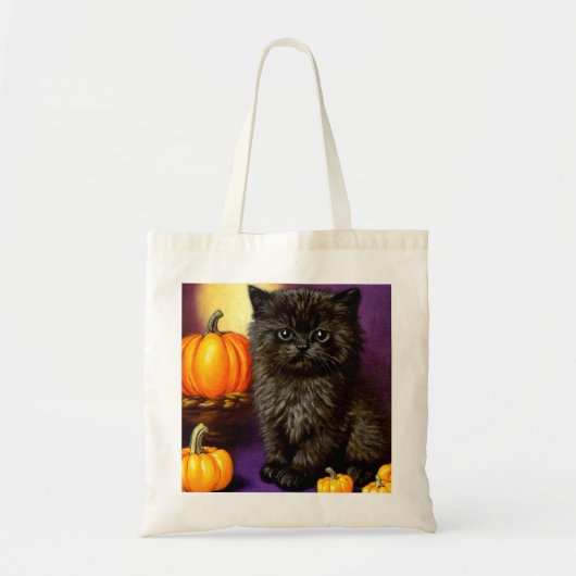 Oud Halloween Kitten Tote Bag (Voorkant)