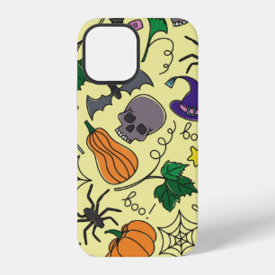 oud-Halloween naadloos patroon. Pompoen, spook iPhone 12 Hoesje