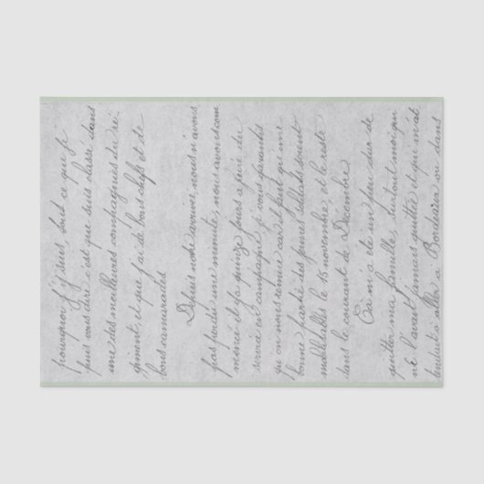 Oud handgeschreven brief tissuepapier (Voorkant)