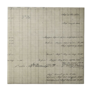 oud handgeschreven grootboek tegeltje