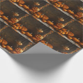 Oud Happy Halloween Home Collectie Cadeaupapier (Hoek)