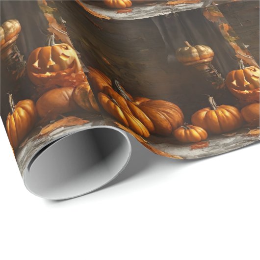 Oud Happy Halloween Home Collectie Cadeaupapier (Rol Hoek)