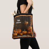 Oud Happy Halloween Home Collectie Tote Bag (Dichtbij)