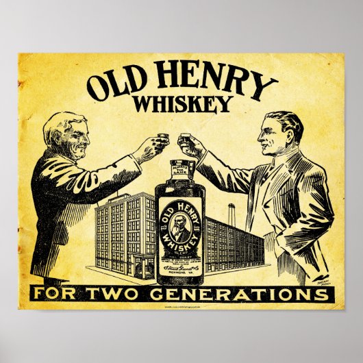 oud Henry Whiskey-Poster Poster (Voorkant)