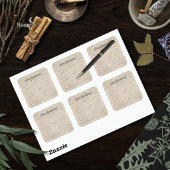 Oud Herbarium Oud Papier Specimen Label 