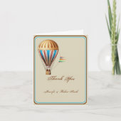 Oud hete luchtballon-huwelijk bedankt (Voorkant)