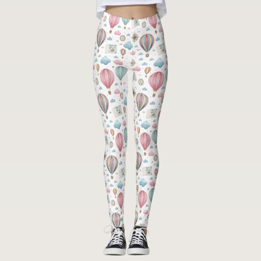 Oud hete luchtballonpatroon (1) leggings (Voorkant)