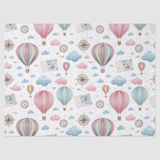 Oud hete luchtballonpatroon (1) tissuepapier (Voorkant)