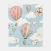 Oud hete luchtballonpatroon (2) fleece deken (Voorkant)