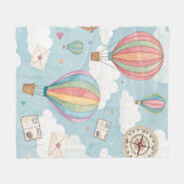 Oud hete luchtballonpatroon (2) fleece deken (Voorkant (Horizontaal))
