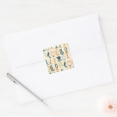 Oud hiëroglifisch premium stickerpatroon vierkante sticker (Envelop)