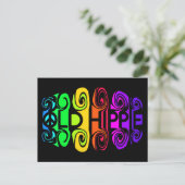 OUD HIPPIE-briefkaart, pas aan Briefkaart (Staand voorkant)