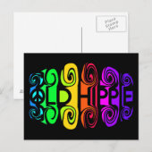 OUD HIPPIE-briefkaart, pas aan Briefkaart (Voorkant / Achterkant)