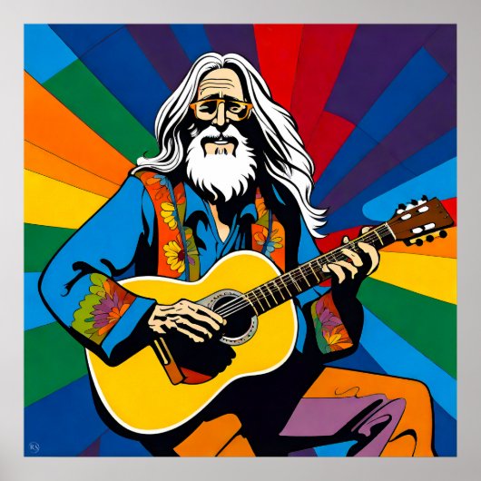 Oud Hippy Poster (Voorkant)