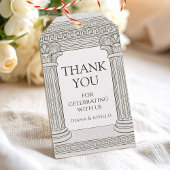 Oud-historisch themafeest cadeaulabel