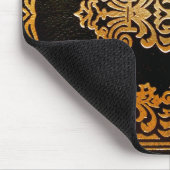 Oud Hoesje van leder Black en Gold Muismat (Hoek)